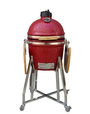 Kırmızı Renk 39cm 15 İnç Kamado Izgara Paslanmaz Çelik Mutfak Gereçleri