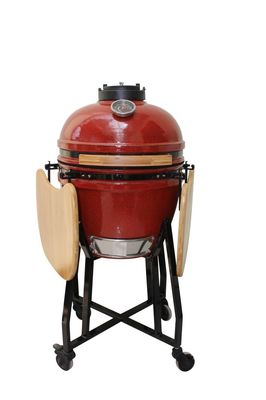 Tropikal Kırmızı Renk 18 İnç Kamado Izgara 48cm Seramik Kömür