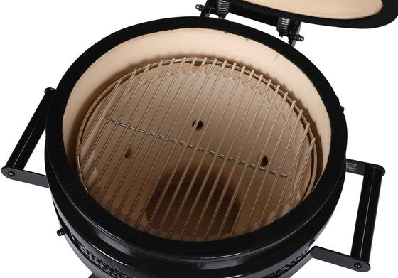 Dış Mekan Kömür 16 İnç Kamado Izgara Seramik Siyah Renk 40cm