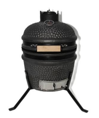 Mat Siyah 13 İnç Kamado Izgara 32cm Seramik Dış Mekan