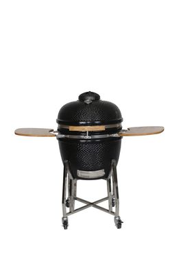 Seramik Dış Mekan 24 İnç Kamado Izgara Kömür Siyah Renk 61cm Sepet ve Yan Sehpalar