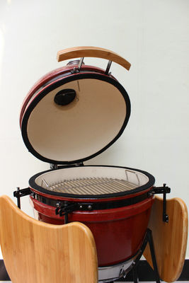 Tropikal Kırmızı Renk 18 İnç Kamado Izgara 48cm Seramik Kömür