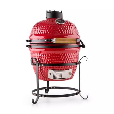 13 İnç 32cm Kömür Barbekü Seramik Izgara Açık Siyah