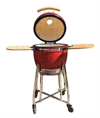 44cm Seramik Kamado Izgara 17 İnç Kraliyet Kırmızı Renk Mutfak Gereçleri