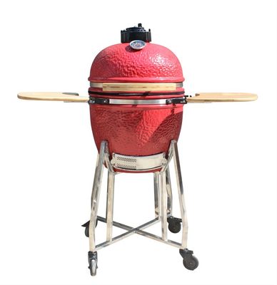 44cm Seramik Kamado Izgara 17 İnç Kraliyet Kırmızı Renk Mutfak Gereçleri
