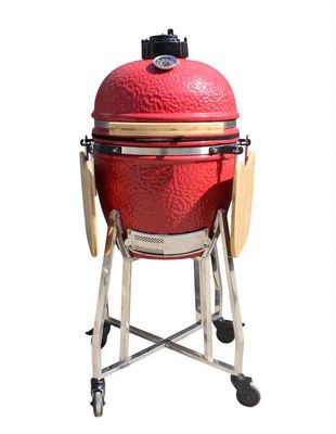 44cm Seramik Kamado Izgara 17 İnç Kraliyet Kırmızı Renk Mutfak Gereçleri