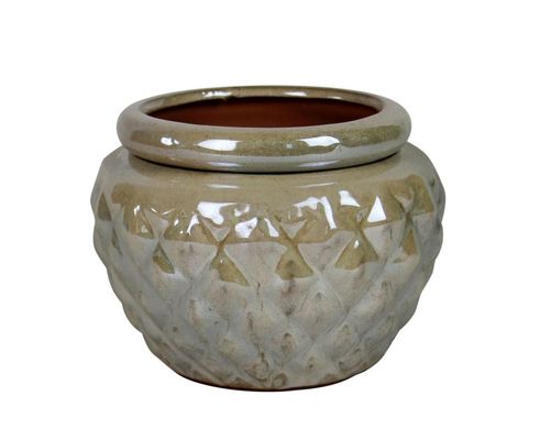 Bitkiler İçin 6.5 İnç Kendinden Sulama Sırlı Seramik Saksı 16.5x12.5cm