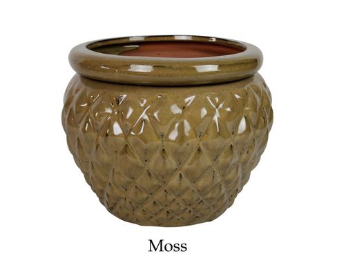 Bitkiler İçin 6.5 İnç Kendinden Sulama Sırlı Seramik Saksı 16.5x12.5cm