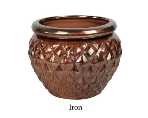 Bitkiler İçin 6.5 İnç Kendinden Sulama Sırlı Seramik Saksı 16.5x12.5cm