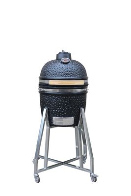 Seramik 15 İnç Kamado Izgara Siyah Renk 39cm Mutfak Gereçleri