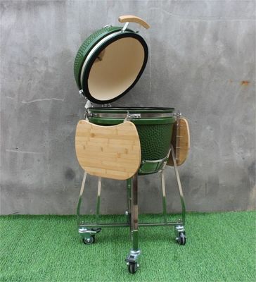 Dış Mekan 48cm 18 İnç Kamado Izgara Yeşil Renk Paslanmaz Çelik
