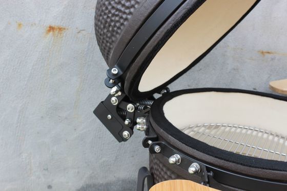 Açık Kamado Seramik Sigara İçen Izgara 51cm 20 İnç Mat Siyah Renk