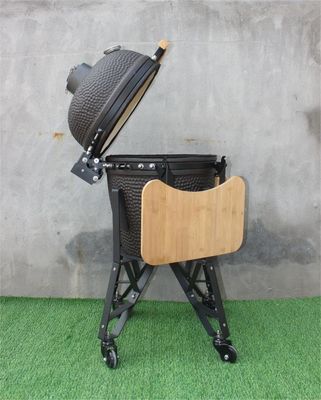 20 İnç Seramik Barbekü Izgara Açık Mat Siyah Renk 51cm