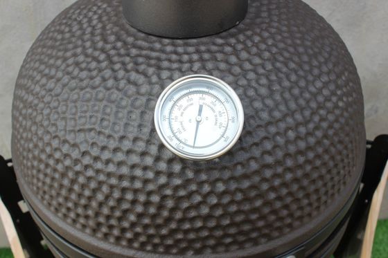 20 İnç Seramik Kamado Grill Dış Mekan Mat Siyah Renk 51cm
