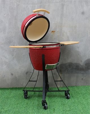 17 İnç Seramik Barbekü Izgara Kraliyet Kırmızısı Renk 44cm