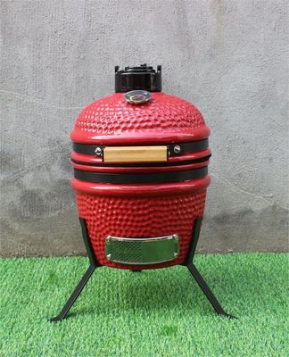 Seramik 13 İnç Kamado Izgara Açık Kırmızı Renk 33cm