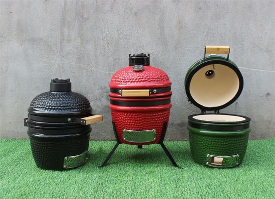 Seramik 13 İnç Kamado Izgara Açık Kırmızı Renk 33cm