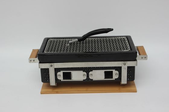 Keramik Kömür Grill Hibachi Grill Dikdörtgen Siyah Renkli
