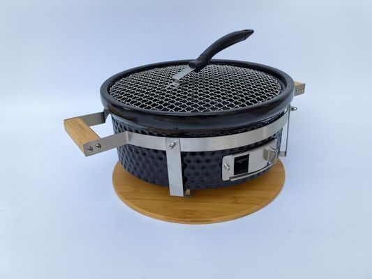 Keramik Kömür Grill Hibachi Grill Kara Renkli Yuvarlak