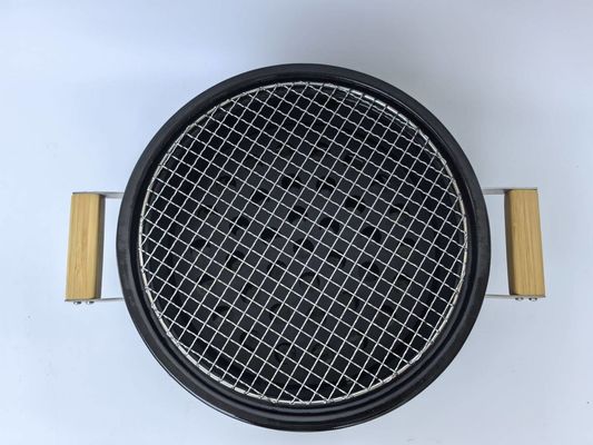 Keramik Kömür Grill Hibachi Grill Kara Renkli Yuvarlak
