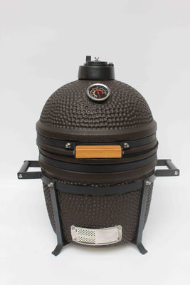 Dışarıda kömür 16 inç Kamado Grill Keramik Mat Siyah Renk 40cm