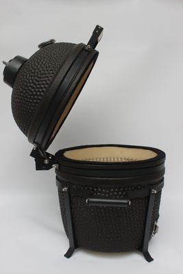 Dışarıda kömür 16 inç Kamado Grill Keramik Mat Siyah Renk 40cm